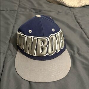 Mitchell & Ness Kids Cowboys Navy and Light Gray Hat
